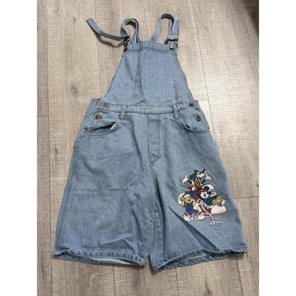 Mickey Unlimited Disney Jerry Leigh Carpenter Overall Shorts M Vintage Cotton - Picture 3 of 13